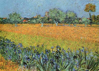 Vincent Van Gogh View of Arles With Iris